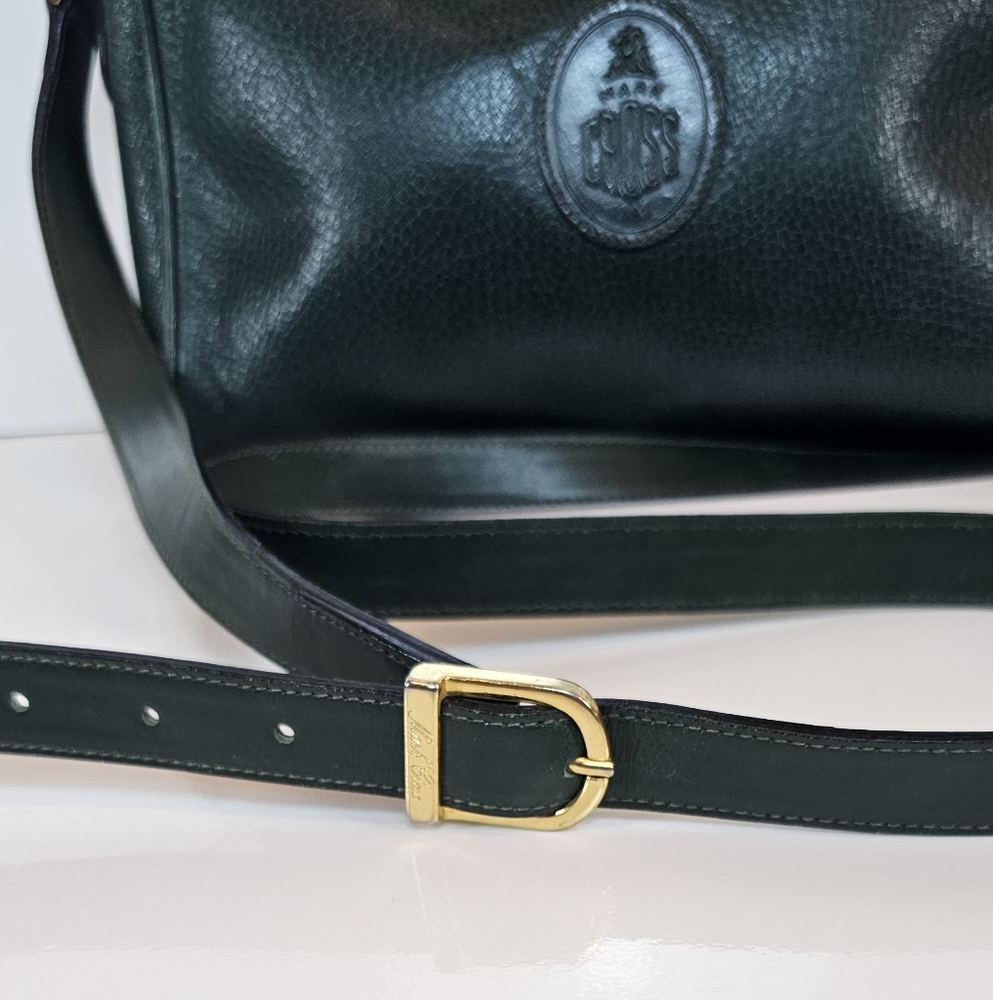 Mark Cross Vintage Green Leather Shoulder Handbag Made in Italy - Picture 12 of 12